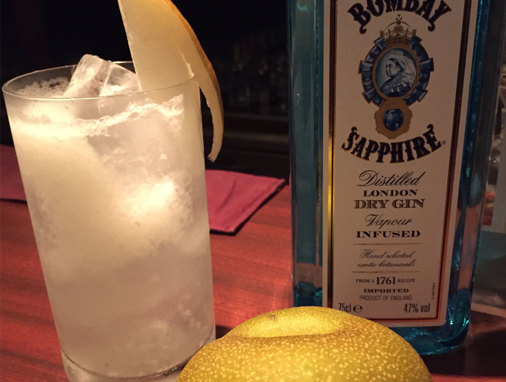 市川産梨のジントニック